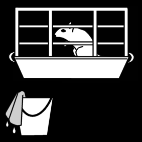 gerbil kooi schoonmaken